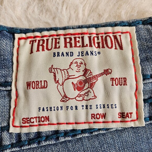 True Religion Men's Blue Geno Relaxed Slim Denim Jeans Size: 40 - Picture 9 of 10